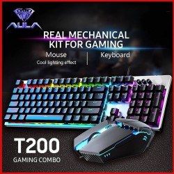 AULA T200 GAMING KEYBOARD AND GAMING MOUSE RGB Backlit COMBO – Anti Ghosting