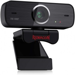 REDRAGON GW800 1080P WEBCAM WITH BUILT-IN DUAL MICROPHONE 360-DEGREE ROTATION - 2.0 USB SKYPE COMPUTER WEB CAMERA