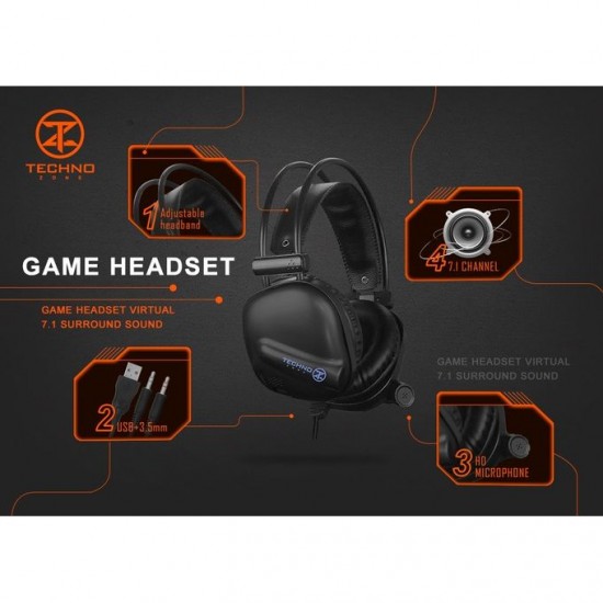 Technozone K33 Backlit LED Gaming Headset