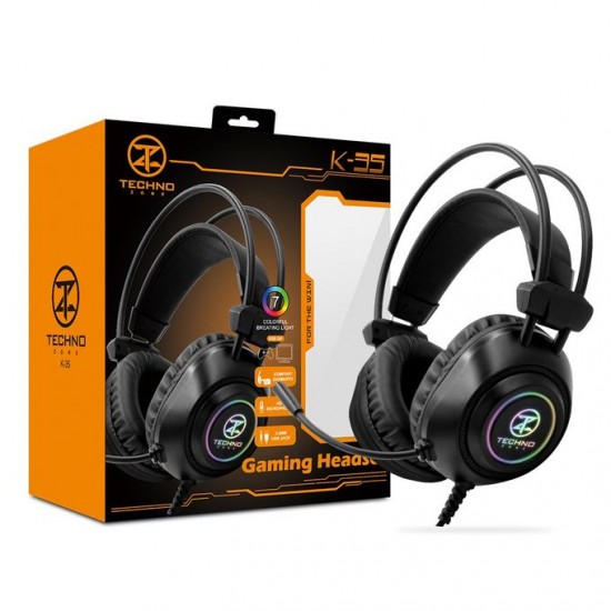 Technozone K35C Backlit LED Gaming Headset - Black Technozone K35C Backlit LED Gaming Headset - Black