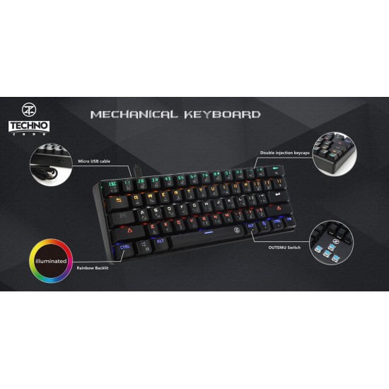 Technozone E22 Mini Mechanical Gaming Keyboard Technozone E22 Mini Mechanical Gaming Keyboard